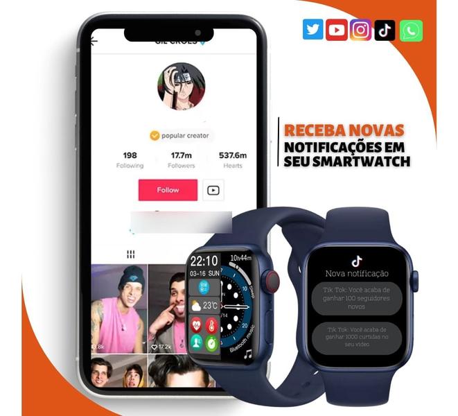 Imagem de Melhor Smartwatch Serie 9 Pro T99 Relogio Inteligente Rosa Original