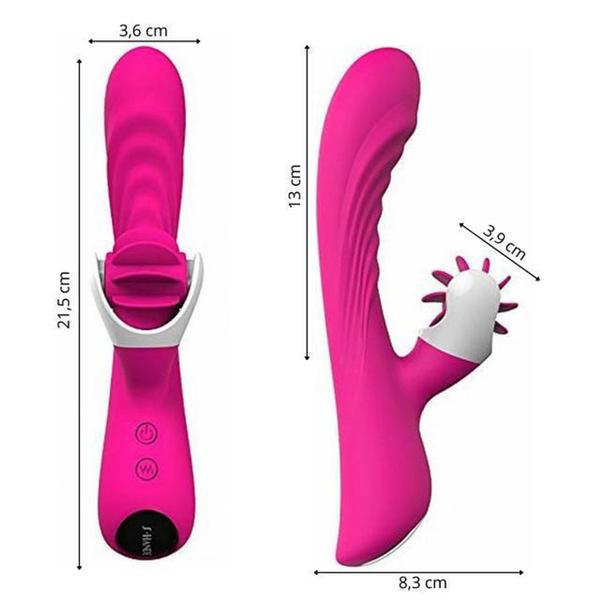 Imagem de Melhor Vibrador de Ponto G Estimulador de Clitóris Cerdas Língua 9 Vibrações Recarregável