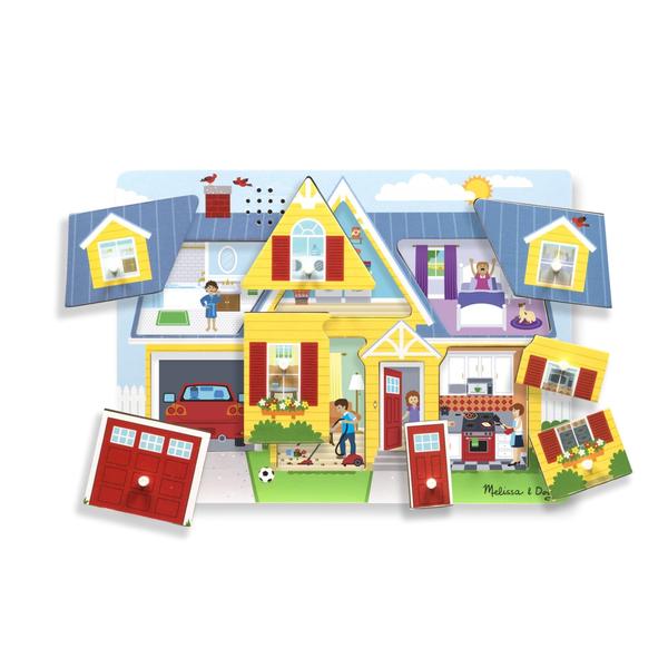 Imagem de Melissa &amp Doug Around the House Sound Puzzle - Wooden Peg Puzzle (8 pcs)