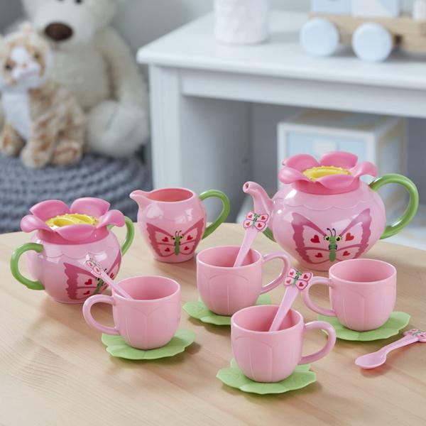 Melissa & Doug Bella Butterfly Pretend Play Tea Set (Pretend Play, Material seguro para alimentos, construção sem BPA, construção durável, embalagem sem frustração) - Melissa & Doug Imagem de Melissa & Doug Bella Butterfly Pretend Play Tea Set (Pretend Play, Material seguro para alimentos, construção sem BPA, construção durável, embalagem sem frustração)