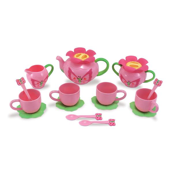 Melissa & Doug Bella Butterfly Pretend Play Tea Set (Pretend Play, Material seguro para alimentos, construção sem BPA, construção durável, embalagem sem frustração) - Melissa & Doug Imagem de Melissa & Doug Bella Butterfly Pretend Play Tea Set (Pretend Play, Material seguro para alimentos, construção sem BPA, construção durável, embalagem sem frustração)