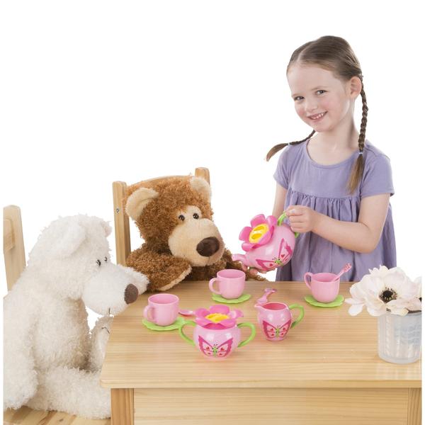 Melissa & Doug Bella Butterfly Pretend Play Tea Set (Pretend Play, Material seguro para alimentos, construção sem BPA, construção durável, embalagem sem frustração) - Melissa & Doug Imagem de Melissa & Doug Bella Butterfly Pretend Play Tea Set (Pretend Play, Material seguro para alimentos, construção sem BPA, construção durável, embalagem sem frustração)