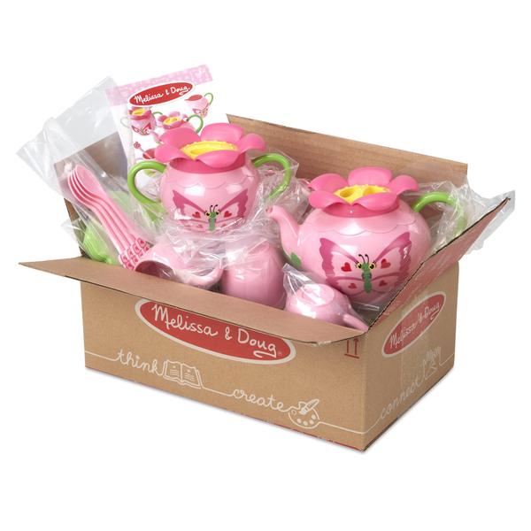 Melissa & Doug Bella Butterfly Pretend Play Tea Set (Pretend Play, Material seguro para alimentos, construção sem BPA, construção durável, embalagem sem frustração) - Melissa & Doug Imagem de Melissa & Doug Bella Butterfly Pretend Play Tea Set (Pretend Play, Material seguro para alimentos, construção sem BPA, construção durável, embalagem sem frustração)
