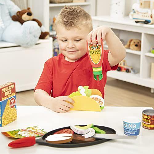 Melissa & Doug Fill & Fold Taco & Tortilla Set, 43 Peças Comida de Jogo Mexicana de Madeira Fatiada, Frigideira e muito Mais - Melissa & Doug Imagem de Melissa & Doug Fill & Fold Taco & Tortilla Set, 43 Peças Comida de Jogo Mexicana de Madeira Fatiada, Frigideira e muito Mais