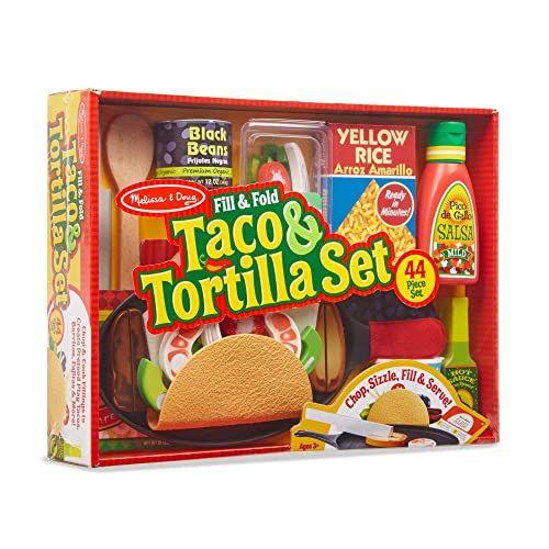 Melissa & Doug Fill & Fold Taco & Tortilla Set, 43 Peças Comida de Jogo Mexicana de Madeira Fatiada, Frigideira e muito Mais - Melissa & Doug Imagem de Melissa & Doug Fill & Fold Taco & Tortilla Set, 43 Peças Comida de Jogo Mexicana de Madeira Fatiada, Frigideira e muito Mais