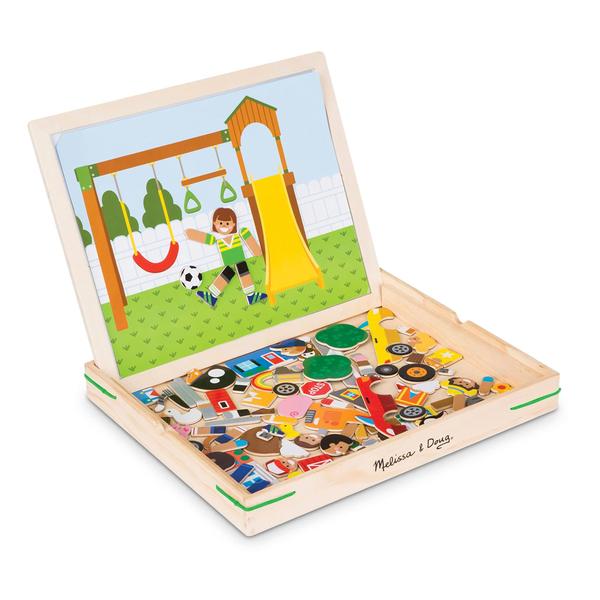 Imagem de Melissa &amp Doug Jogo de Imagem Magnética de Madeira com 119 Ímãs e Cartões de Cena