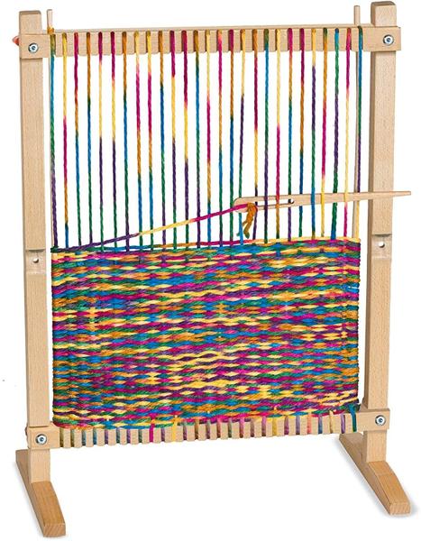 Imagem de Melissa &amp Doug Madeira Multi-Craft Weaving Loom (Artes e Artesanato, Quadro Extra-Grande, Embalagem Sem Frustração, Grande Presente para Meninas e Meninos - Melhor para 6, 7, 8 Anos de Idade e Up)