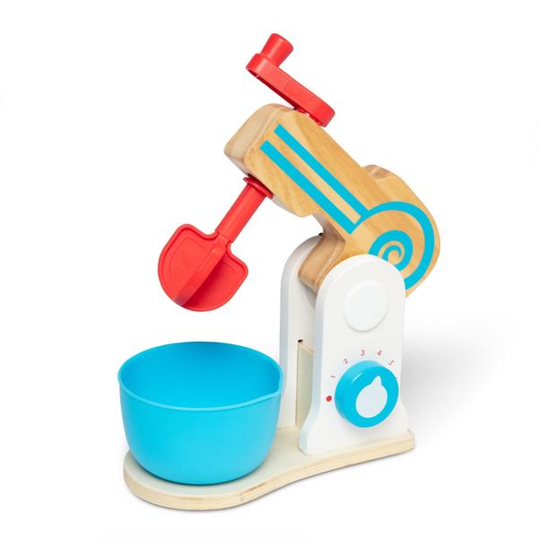 Melissa & Doug Wooden Make-a-Cake Mixer Set (11 pcs) - Play Food and Kitchen Accessories - Melissa & Doug Imagem de Melissa & Doug Wooden Make-a-Cake Mixer Set (11 pcs) - Play Food and Kitchen Accessories