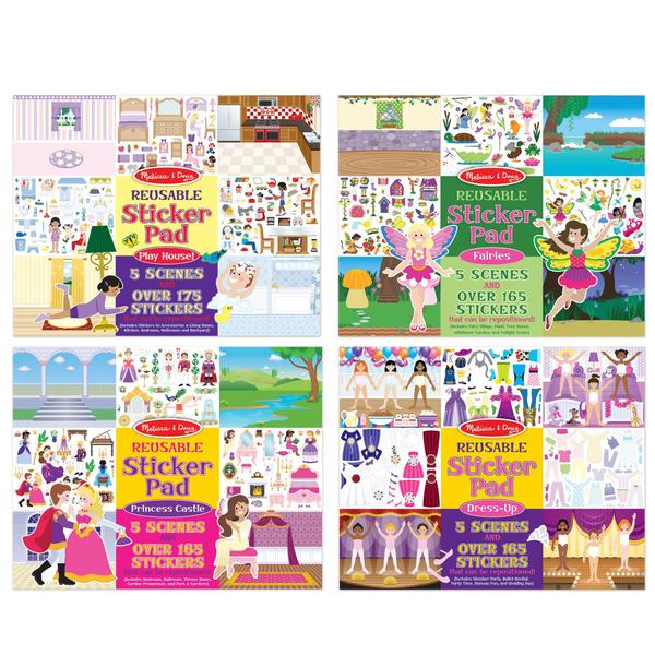 Imagem de Melissa & Doug Adesivos Reutilizáveis: Fadas, Castelo Princesas, Casa de Brincar, Fantasia