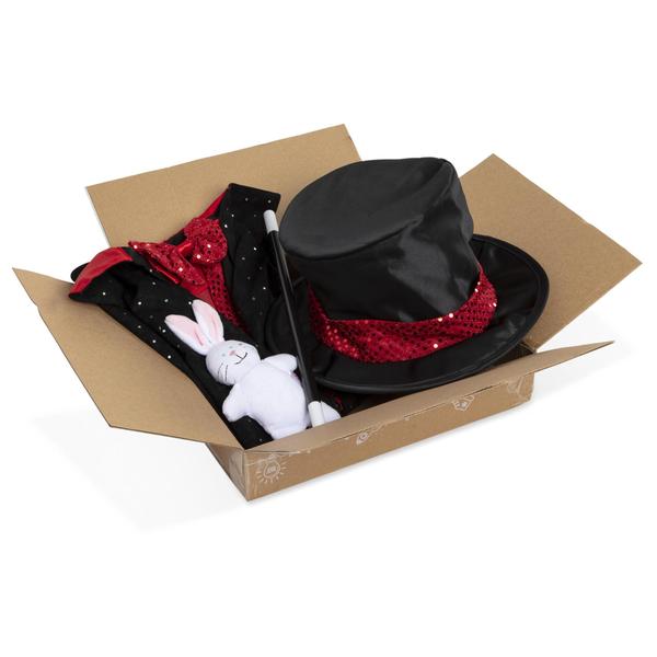 Melissa & Doug Magician Role Play Costume Set - Inclui Chapéu, Capa, Varinha, Truques Mágicos Embalagem Sem Frustração Imagem de Melissa & Doug Magician Role Play Costume Set - Inclui Chapéu, Capa, Varinha, Truques Mágicos Embalagem Sem Frustração