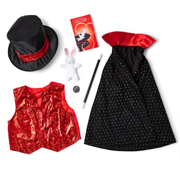 Melissa & Doug Magician Role Play Costume Set - Inclui Chapéu, Capa, Varinha, Truques Mágicos Embalagem Sem Frustração Imagem de Melissa & Doug Magician Role Play Costume Set - Inclui Chapéu, Capa, Varinha, Truques Mágicos Embalagem Sem Frustração