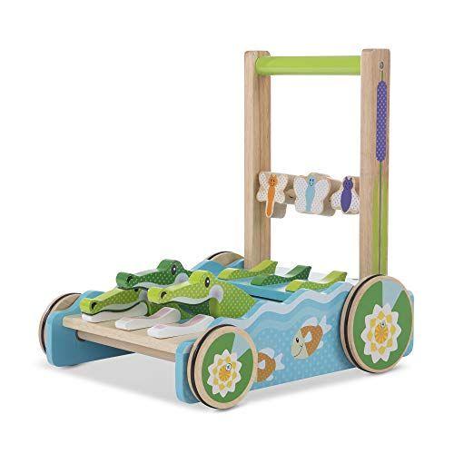 Imagem de Melissa & Doug Primeira Peça Chomp e Clack Jacaré De madeira Empurrar Brinquedo e Atividade Walker