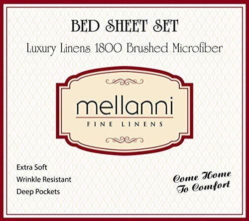 Imagem de Mellanni Full Size Sheet Set - Hotel Luxury 1800 Folhas de Cama & Fronhas - Folhas de Cama de Resfriamento Extra Macia - Bolso Profundo até 16" - Rugas, Fade, Resistente a Manchas - 4 Peça (Inteira, Azul Imperial)