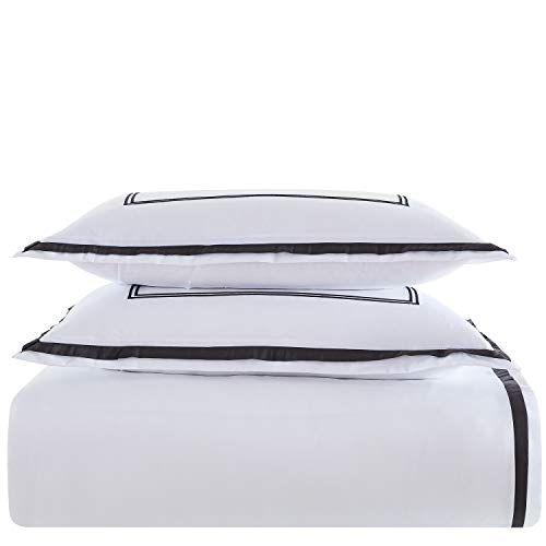 Imagem de Mellanni King Size Capa do edredom Conjunto 3 pcs - Conjunto de Cama de Hotel - Capa do Conforto Rei - Capa de Colcha com 2 King Size Pillow Shams - Fechamento de Botão & Laços de Canto (King, Hotel Gray)