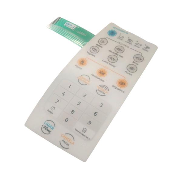 Imagem de Membrana Painel Controle Para Microondas Electrolux MEF28 teclado painelzinho