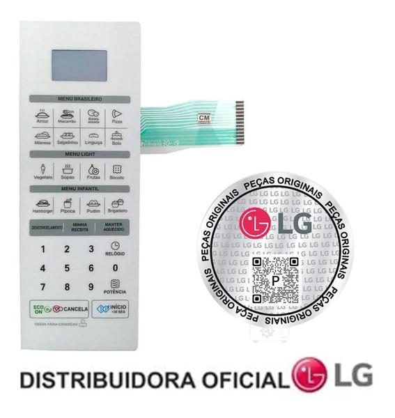 Membrana Painel Frontal Microondas LG MS3052R.FW1FLGZ Nova Imagem de Membrana Painel Frontal Microondas LG MS3052R.FW1FLGZ Nova