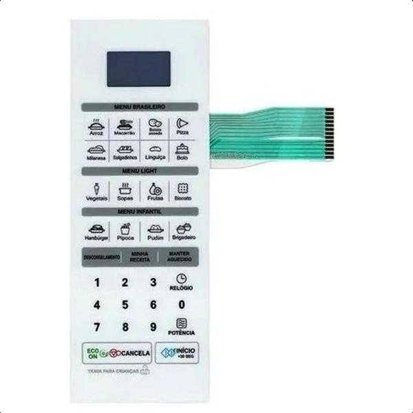 Membrana Painel Frontal Microondas LG MS3052R.FW1FLGZ Nova Imagem de Membrana Painel Frontal Microondas LG MS3052R.FW1FLGZ Nova