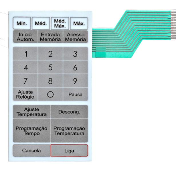 Imagem de Membrana teclado Para Microondas Philco Pmw 1500 Branca