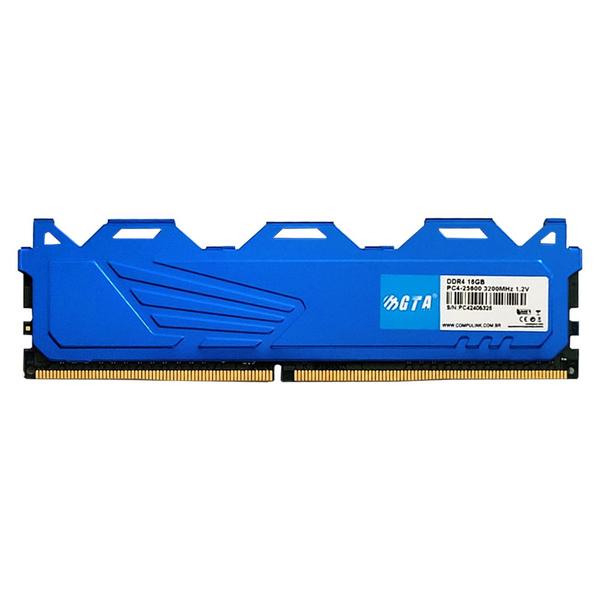 Imagem de Memoria 16Gb Ddr4 3200 CL22 1.2V Desktop C/ Dissipador UDIMM GT16G3200L22DC GTA Tech