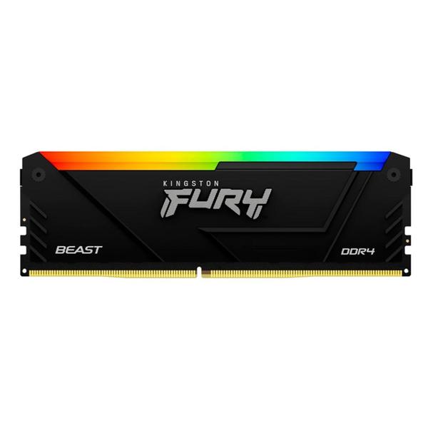 Imagem de Memória 32gb ddr4 3200mhz kingston fury beast rgb, preto - kf432c16bb2a/32