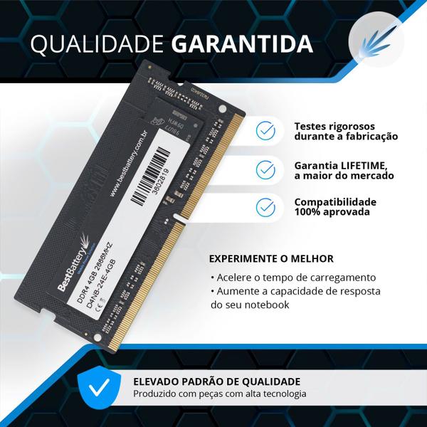 Imagem de Memoria BestBattery 4GB 2400mhz DDR4 Notebook Laptop