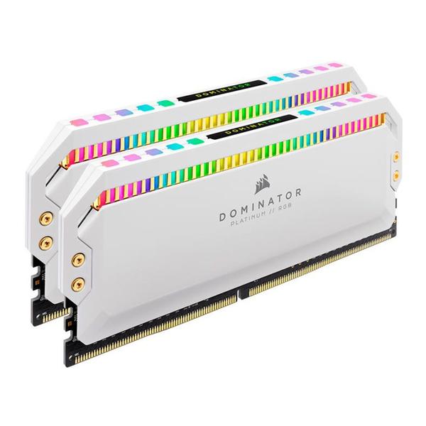 Imagem de Memória Corsair Dominator Platinum RGB, 32GB (2x 16GB), 5200MHz, DDR5, C40, Branca