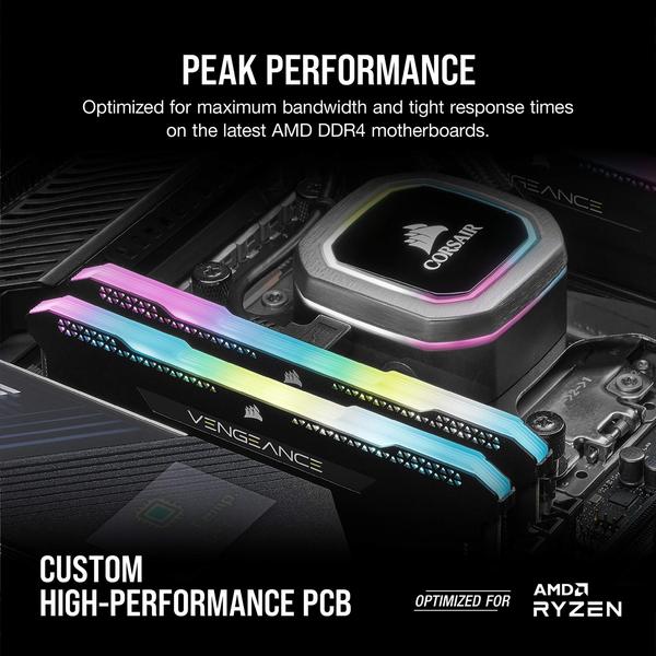 Imagem de Memória Corsair Vengeance RGB Pro SL 32 GB (2x16 GB) DDR4 3200