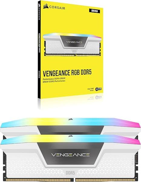 Imagem de Memória Corsair Vengeance Rgb Wt Ddr5 2x16gb Cl36 6000mhz