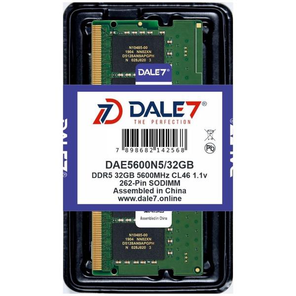 Imagem de Memória Dale7 Ddr5 32Gb 5600 Mhz Notebook 1.1V