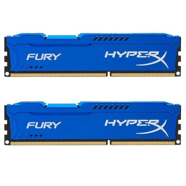 Imagem de Memória DDR3 16GB (2x8GB) - 1333MHz/1600MHz/1866MHz - Kit para Desktop - HyperX Fury