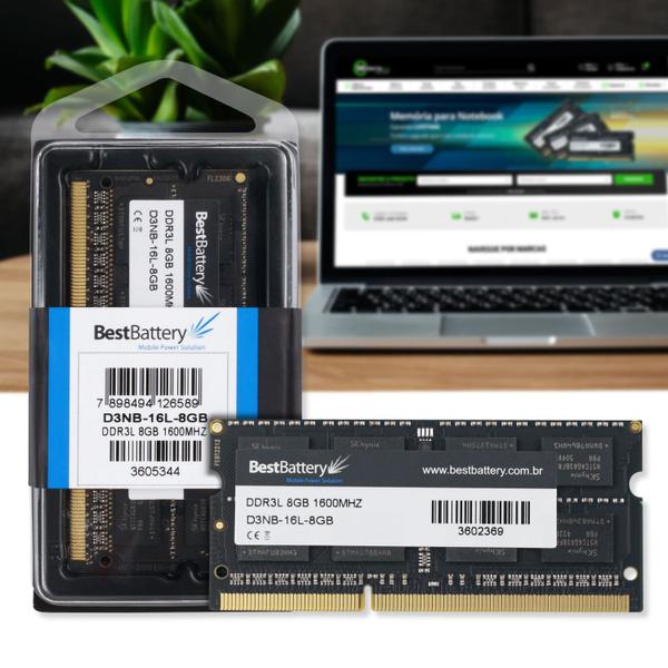 Imagem de Memoria DDR3L 8Gb 1333Mhz para Notebook Lenovo