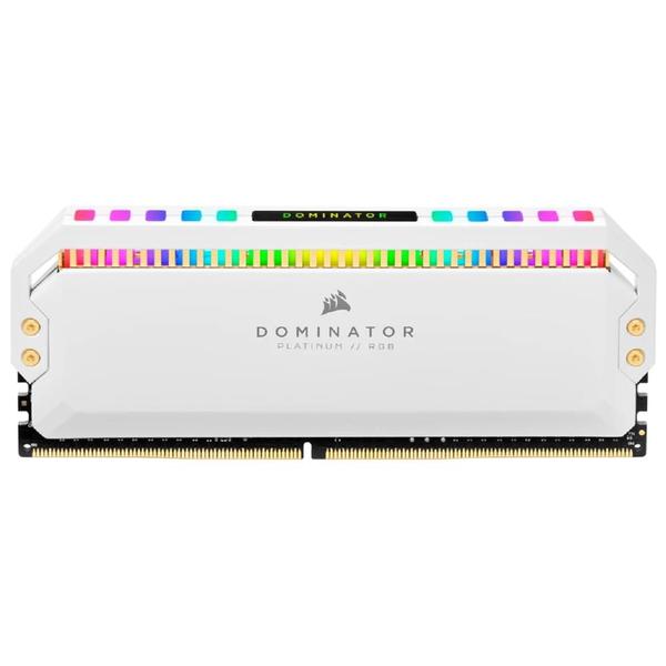 Imagem de Memória DDR4 Corsair Dominator Platinum RGB, 16GB (2x 8GB), 4000MHz, Branco