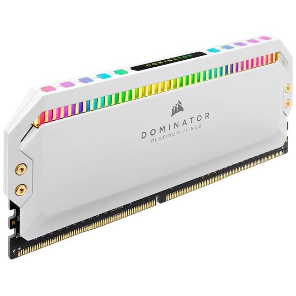 Imagem de Memória DDR4 Corsair Dominator Platinum RGB, 16GB (2x 8GB), 4000MHz, Branco