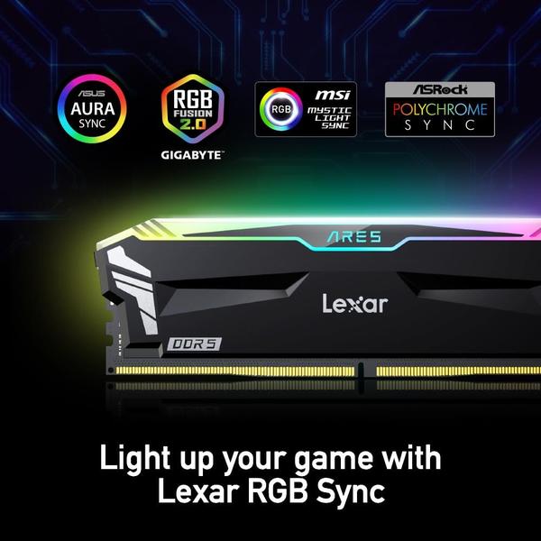 Imagem de Memória de desktop Lexar ARES RGB DDR5 32GB (2x16GB) 6800MT/s