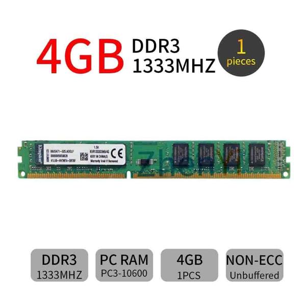 Imagem de Memoria desktop para pc ddr3 4gb/1333 kingston