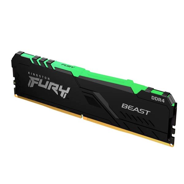 Imagem de Memória kingston 8GB DDR4 3200Mhz fury beast black RGB - KF432C16BBA/8