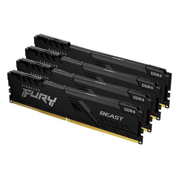 Imagem de Memória Kingston Fury Beast 64GB (4x16GB) 3200 MHz DDR4