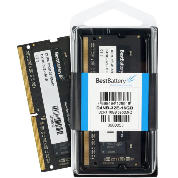 Imagem de Memoria Notebook 16GB DDR4 3200Mhz Sodimm padrão KVR21S15S8