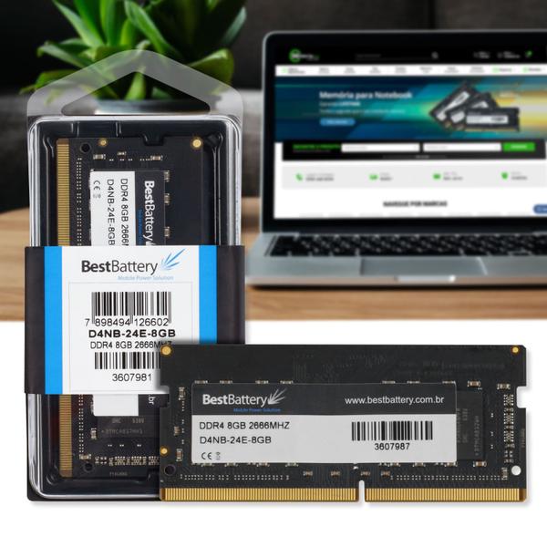 Imagem de Memoria Notebook 8GB DDR4 2666Mhz Sodimm padrão Kvr21s15s8