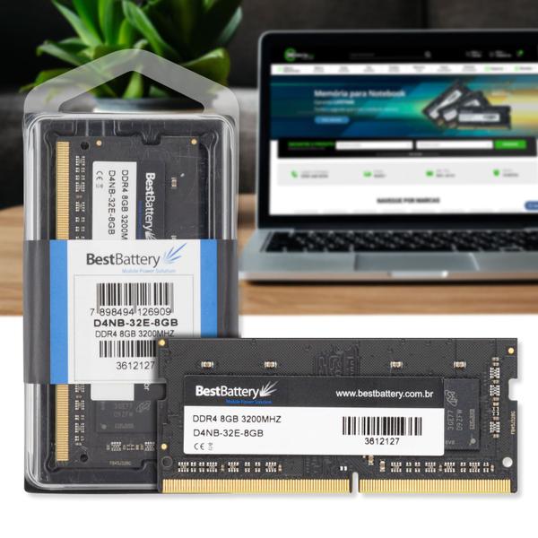 Imagem de Memoria Notebook 8GB DDR4 3200Mhz BestBattery Nova Original