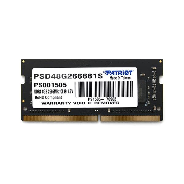 Imagem de Memória para Notebook Patriot Signature Line 8GB, DDR4, 2666MHz, CL19, 1.2V - PSD48G266681S