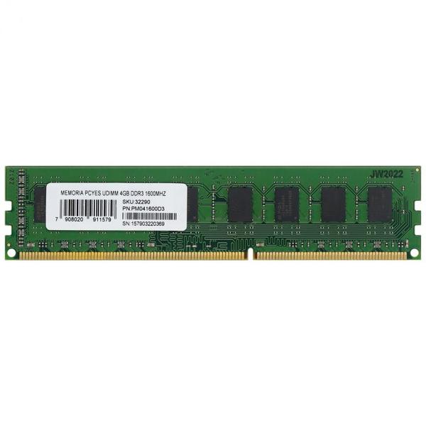 Imagem de Memoria pcyes udimm 4gb ddr3 1600mhz - pm041600d3