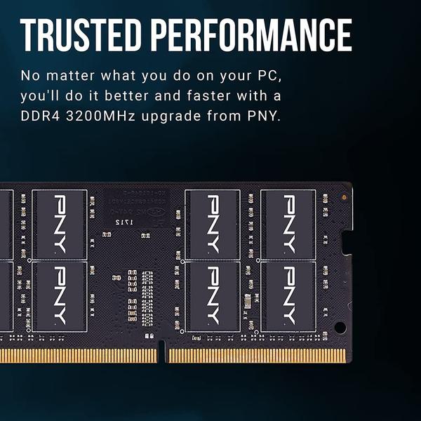 Imagem de Memória PNY Performance Notebook DDR4 3200 MHz de 16 GB (2 x 8 GB)