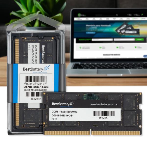 Imagem de Memoria RAM 16GB DDR5 5600Mhz para Notebook HP