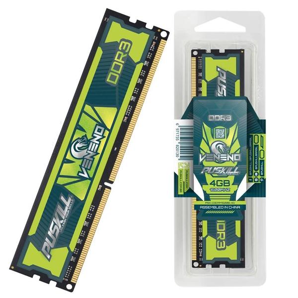 Imagem de Memória RAM DDR3 PUSKILL - 8GB, 4GB - 1600MHz e 1333MHz - 240 Pinos