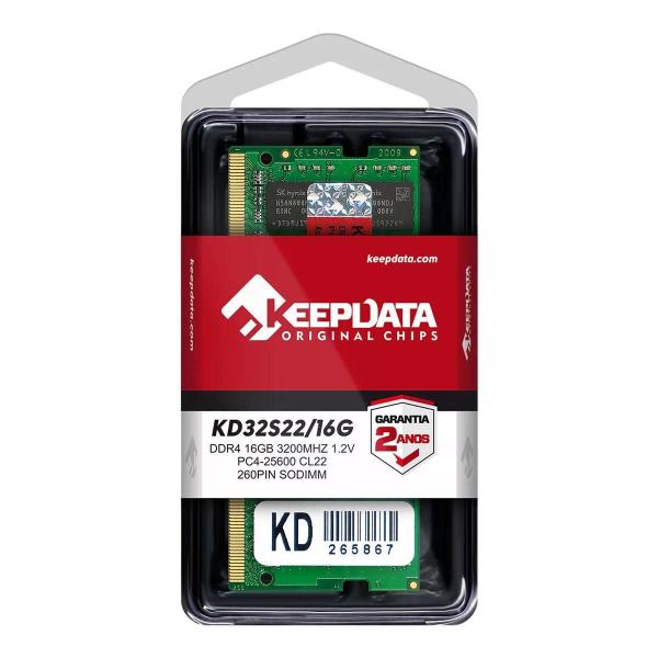 Imagem de Memória RAM DDR4 3200Mhz  Keepdata  KD32S22/16G 16GB P/ Notebook