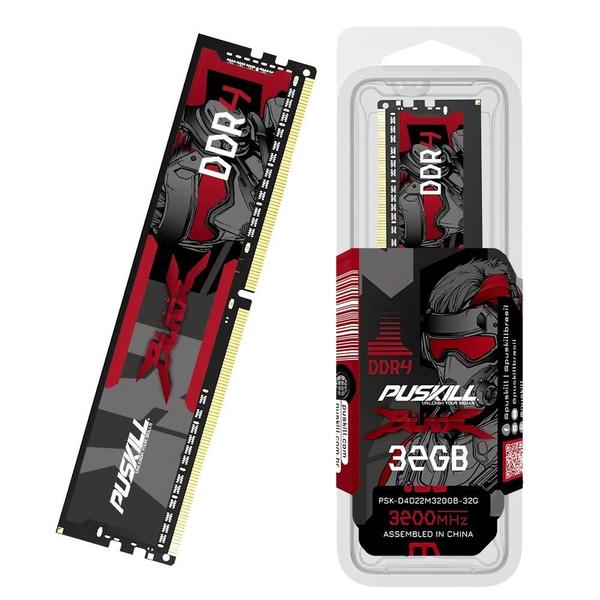 Imagem de Memória RAM DDR4 PUSKILL Killblade - 8GB, 16GB ou 32GB - 3200MHz/2666MHz