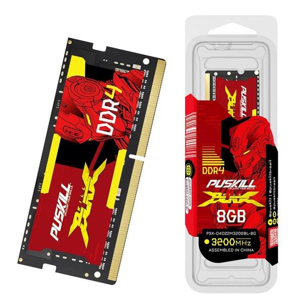 Imagem de Memória RAM DDR4 SODIMM 8GB, 16GB e 32GB (2666MHz e 3200MHz) - Puskills Killblade