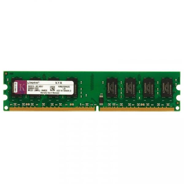 Imagem de Memória RAM DESKTOP color verde 2GB 1 Kingston KVR667D2N5/2G