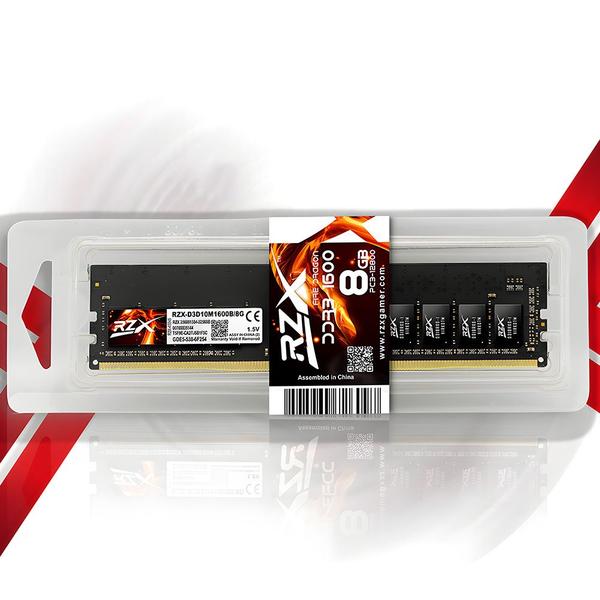 Imagem de Memória RAM Gamer Desktop 8GB 1600MHz 1.5V DDR3 FireDragon - RZX